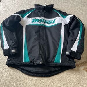 Women's Black and Green Ski Jacket